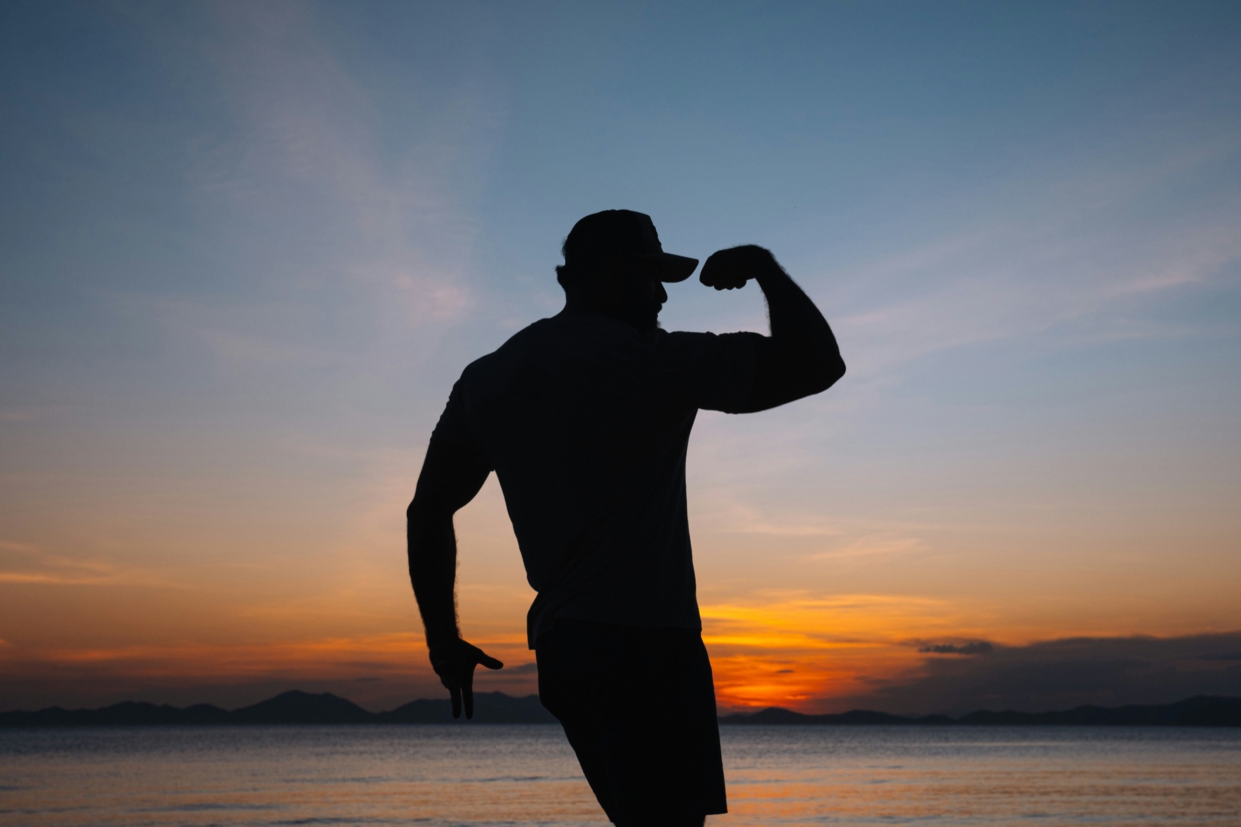 A strong silhouette at sunset.